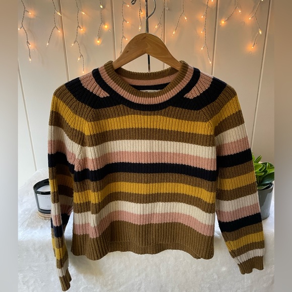 Madewell Striped Tilden Pullover Sweater Size XS - Picture 1 of 4